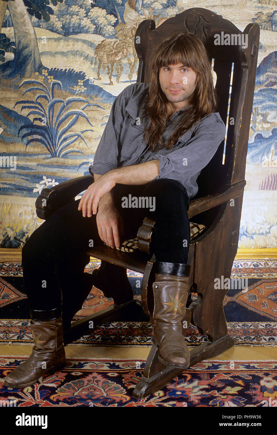 Bruce Dickinson (Iron Maiden) on 17.09.1988 in Pamplona.