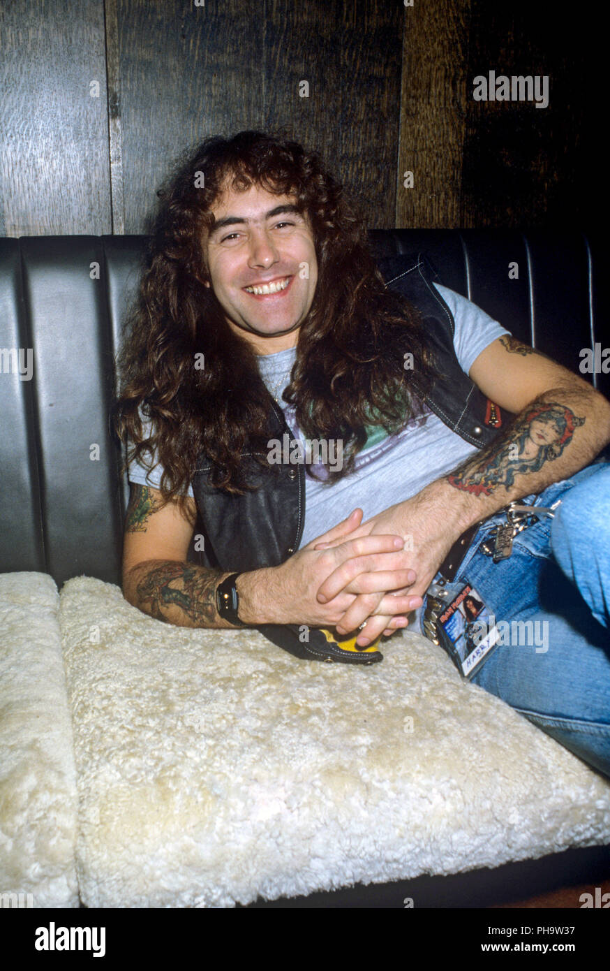 Steve Harris (Iron Maiden) on 19.08.1984 in Laibach / Ljubljana