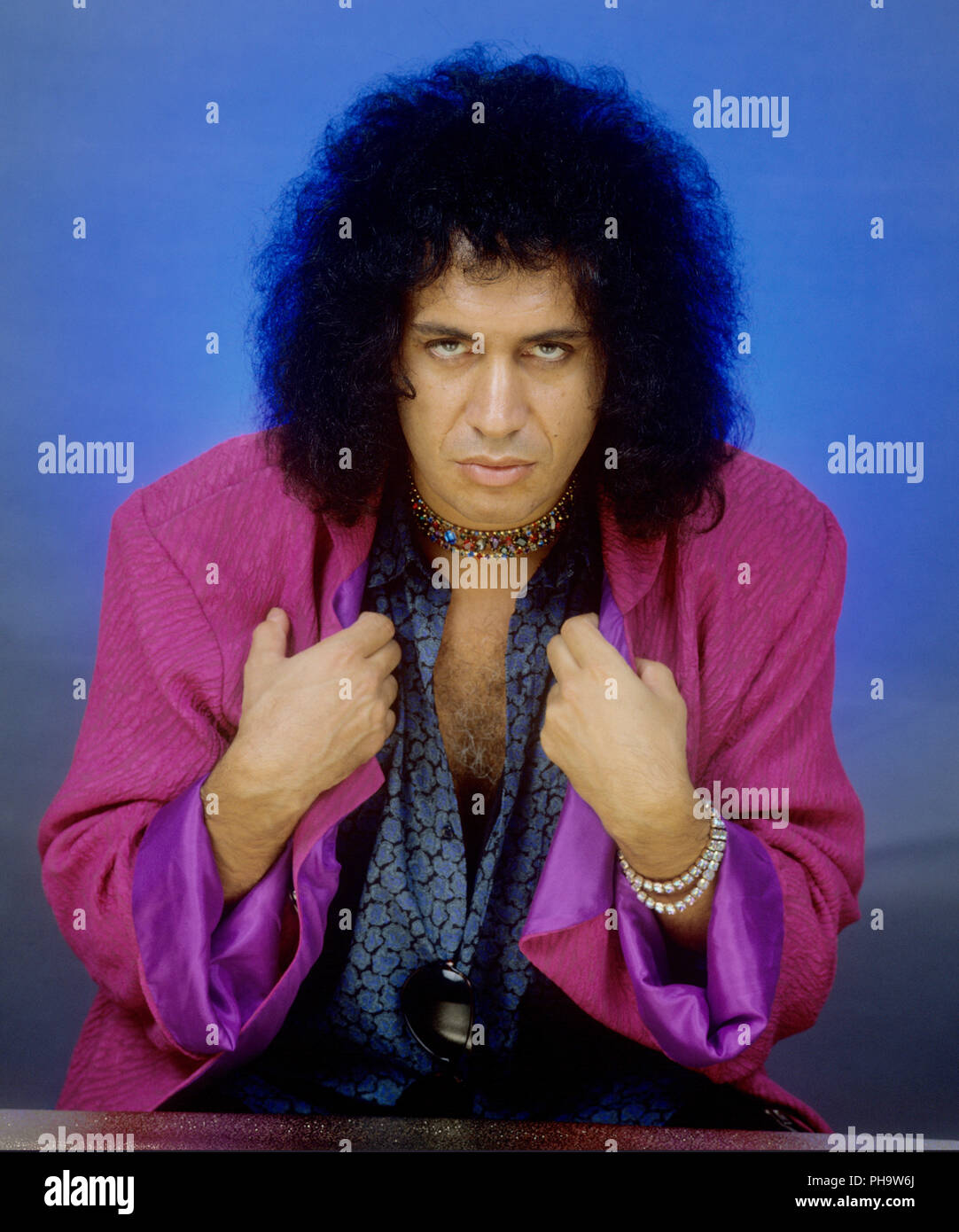 Gene Simmons (Kiss) on 17.09.1985 in München / Munich. | usage