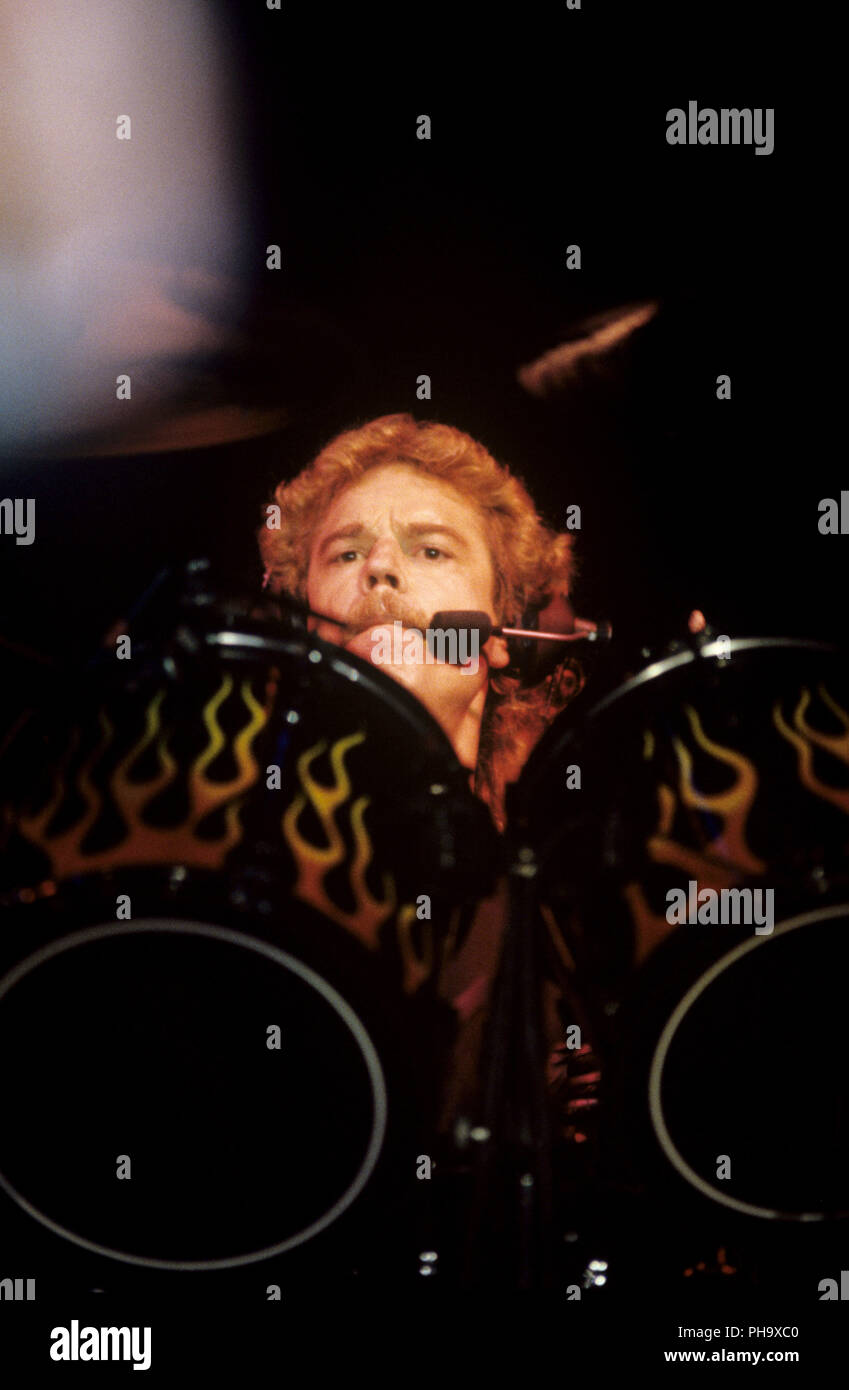 Frank Beard (ZZ Top) on 26.09.1986 in Würzburg. usage worldwide Stock