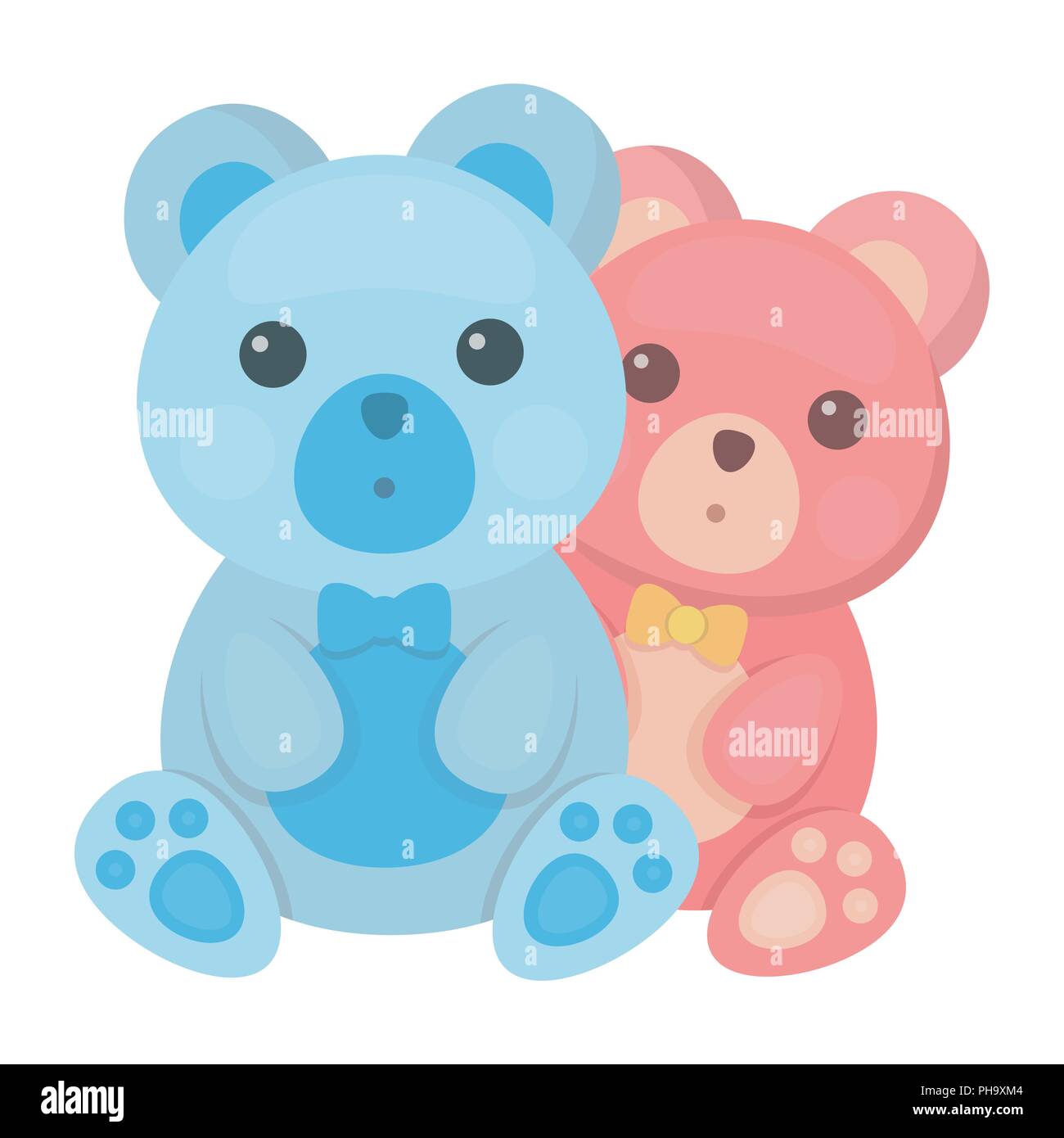Teddy bears icon in cartoon style isolated on white background. Romantic symbol vector