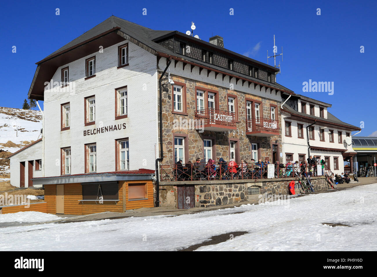 Guesthouse on the Belchen in the Black Forest Stock Photo