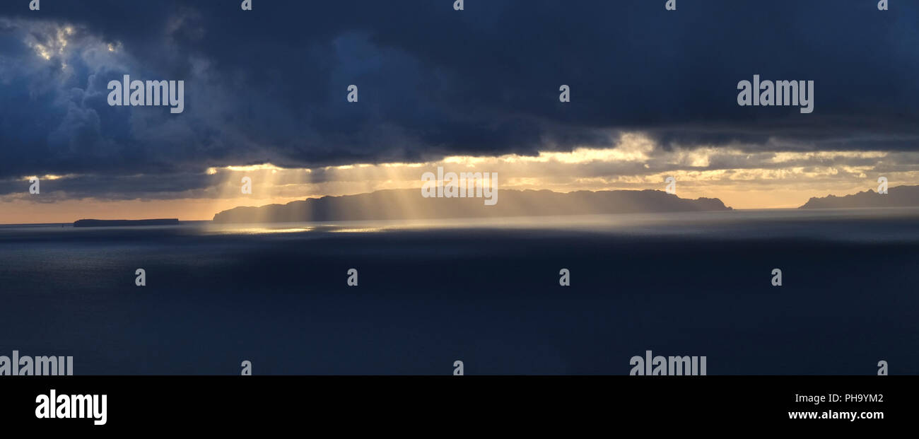 Sunrise over the sea and islands Stock Photo - Alamy