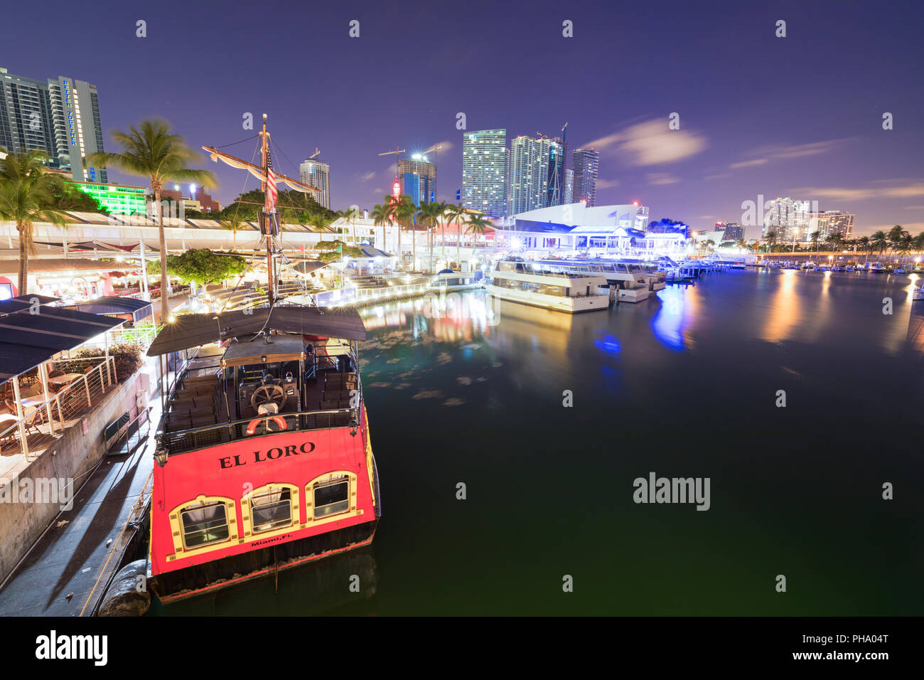 Miamarina, Bayside Marketplace, Miami, Florida, United States of America, North America Stock Photo