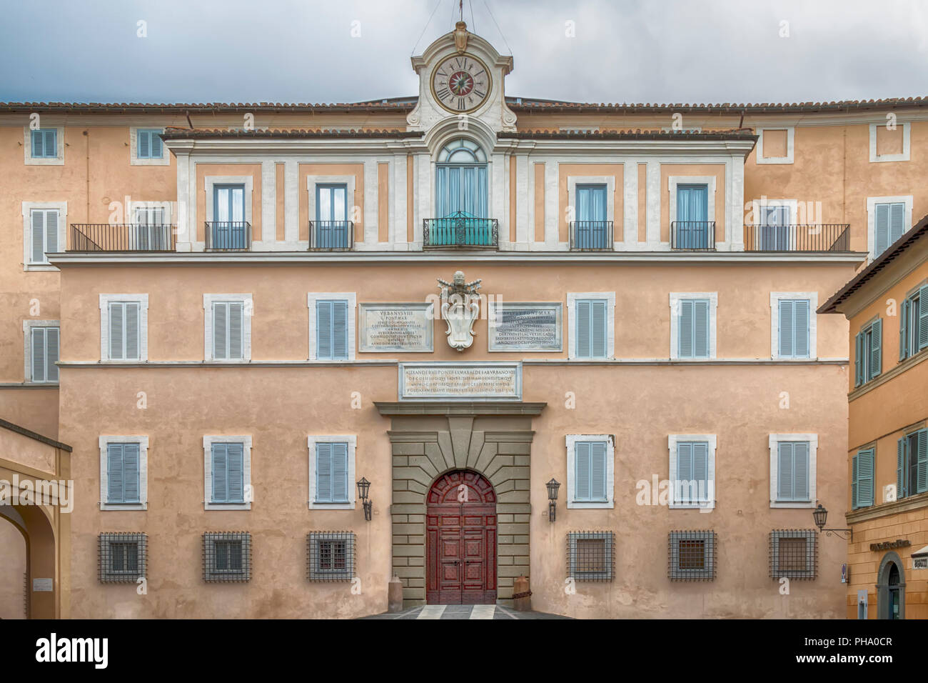 Apostolic Palace of Castel Gandolfo, the summer residence of the Popes Stock Photo
