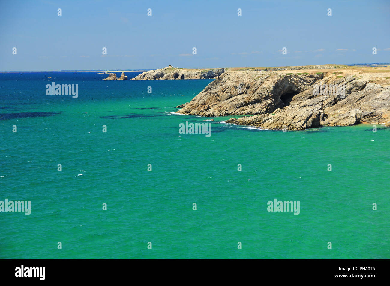 Rocky coast at the Atlantic Ocean, Brittany, France Stock Photo - Alamy