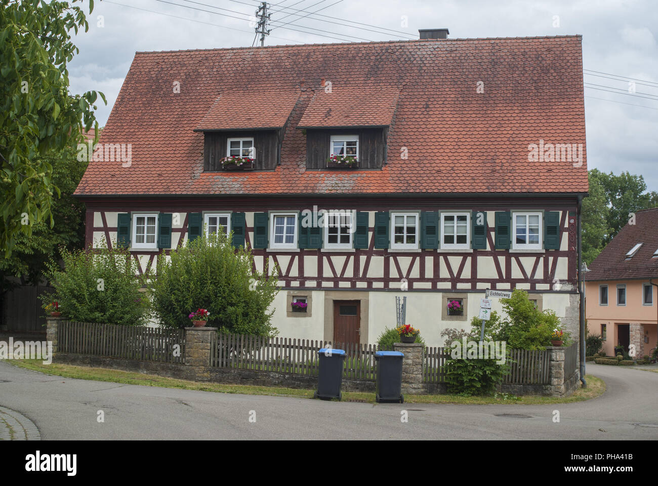 Old Farm house in Eltershofen, Baden-Wuerttemberg, Deutschland Stock Photo