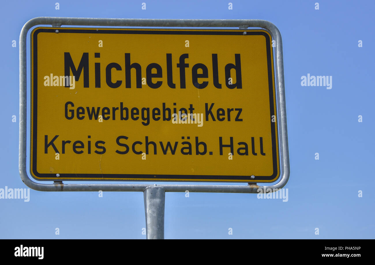 Industrial Park called Kerz nearby Schwaebisch Hall, Germany Stock Photo