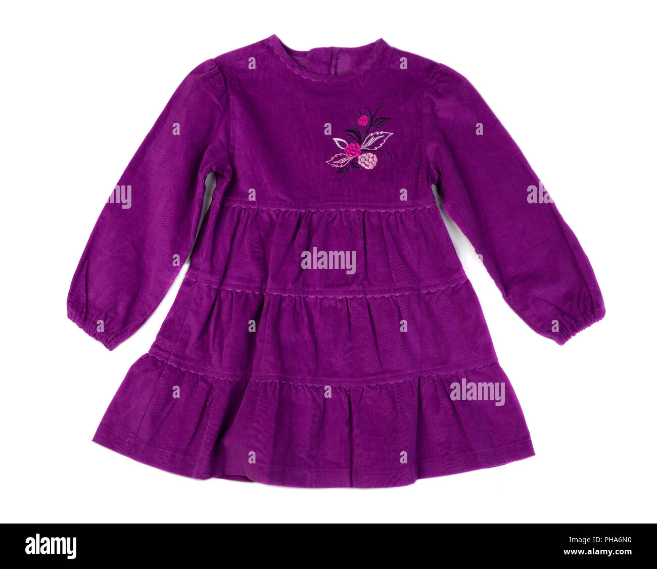 Purple velvet dress Stock Photo