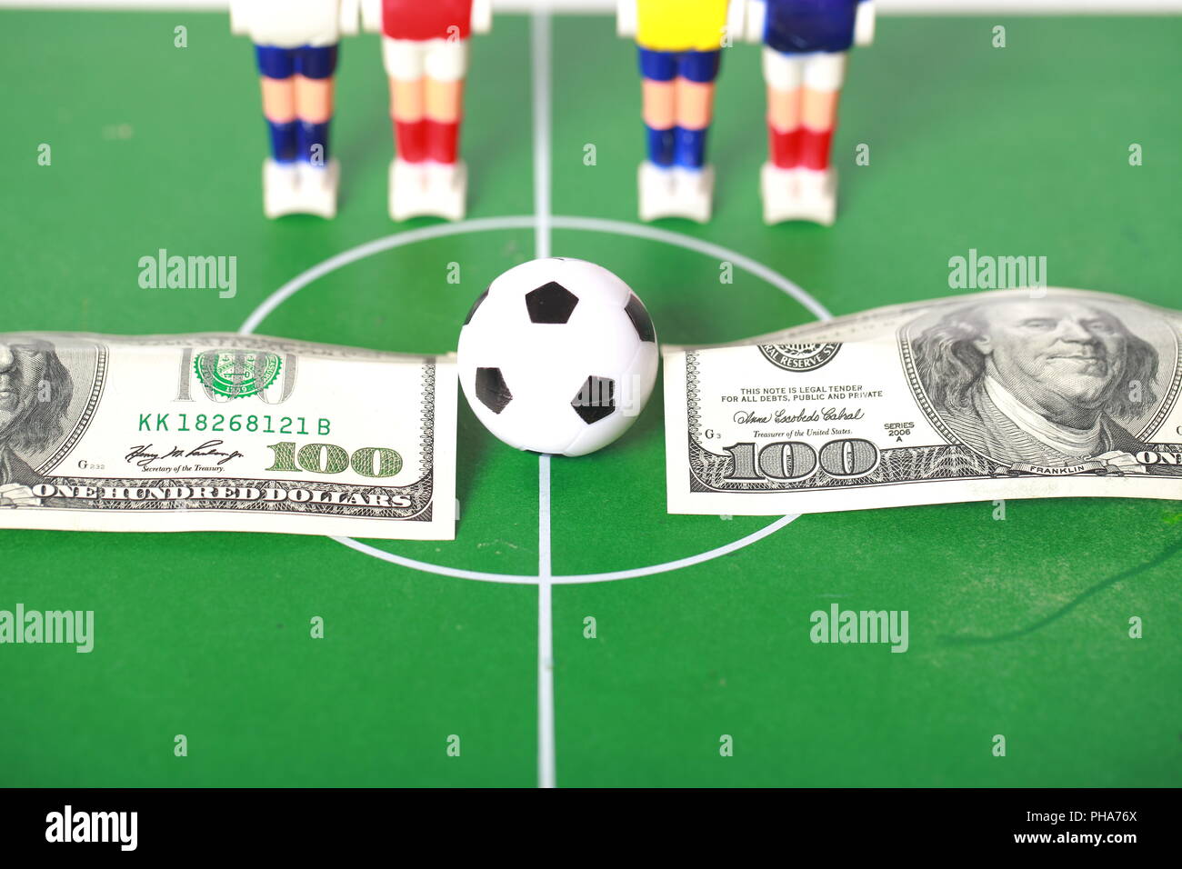 foosball player table soccer Stock Photo Alamy