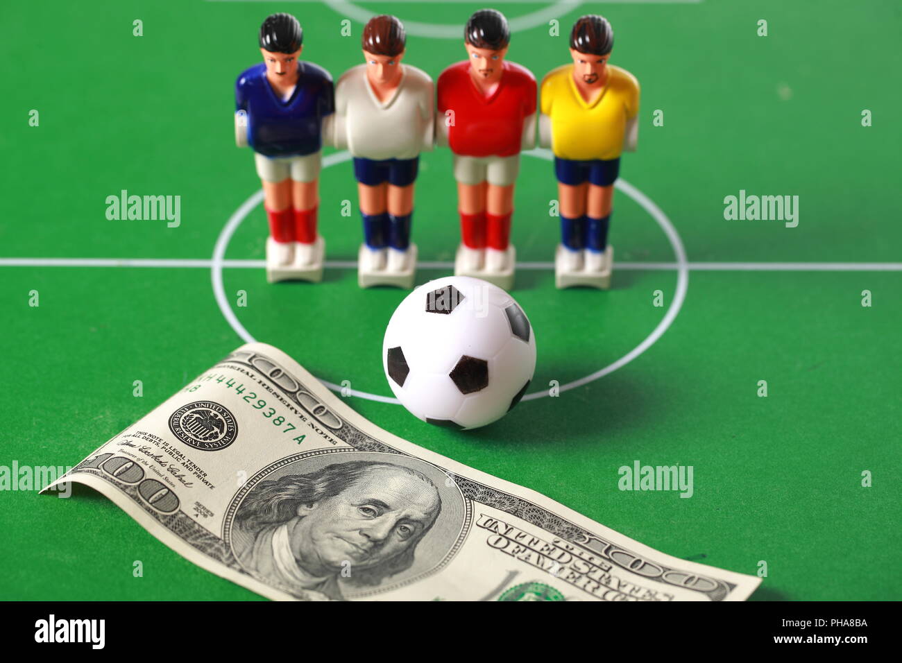 foosball player table soccer Stock Photo Alamy