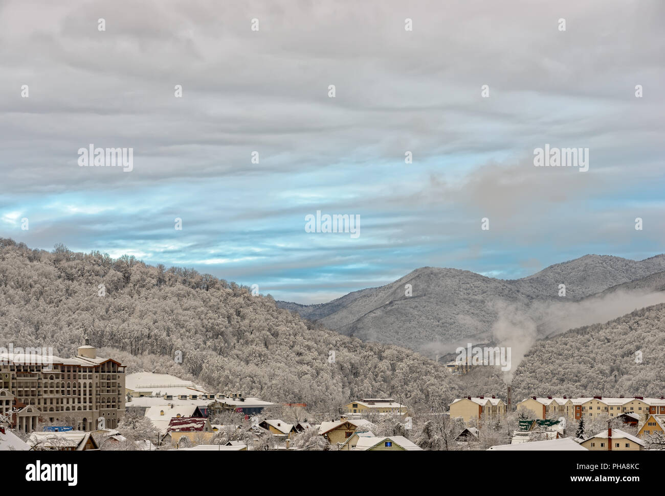Sochi winter mountain resort Stock Photo