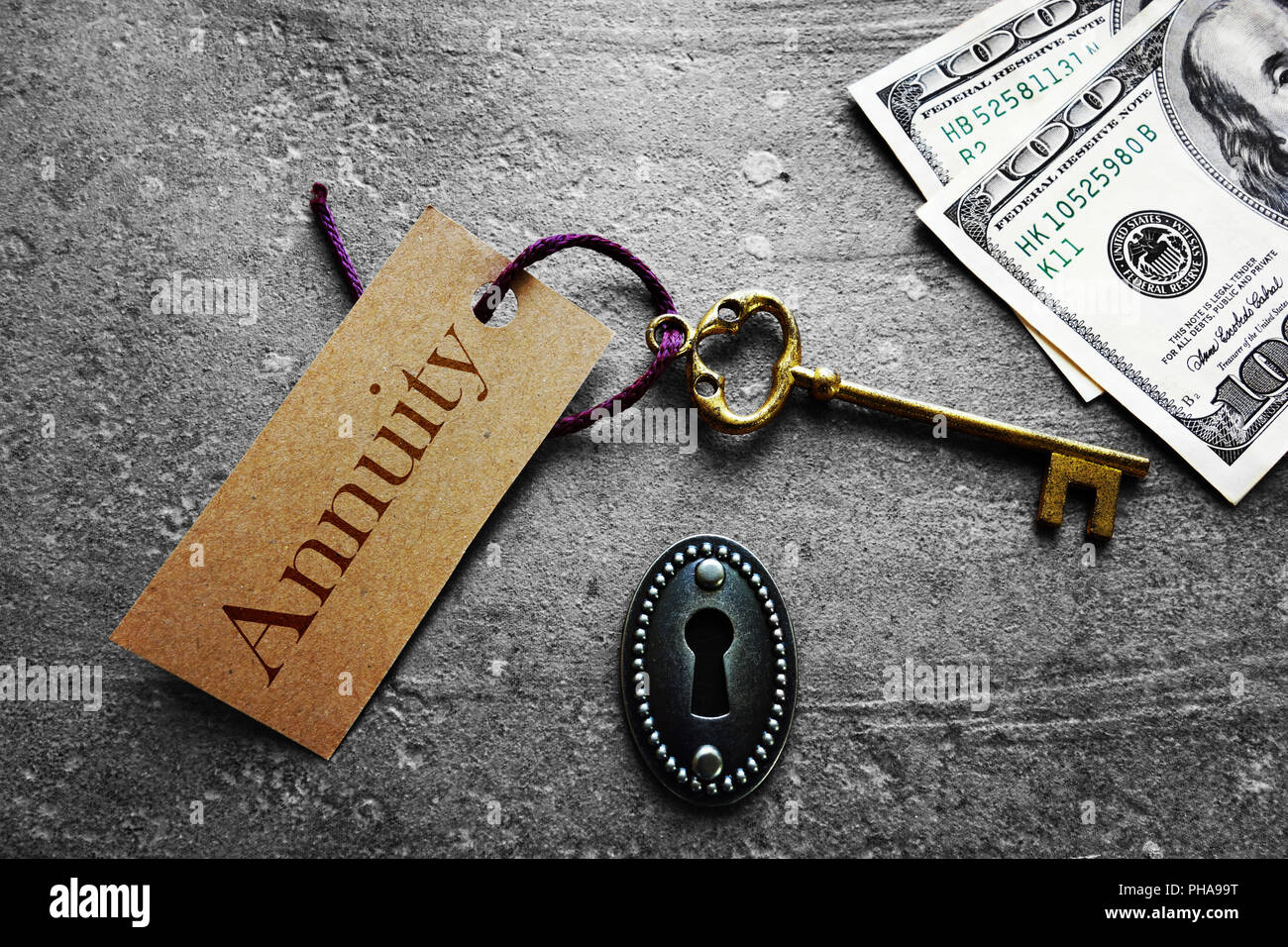 Annuity key Stock Photo