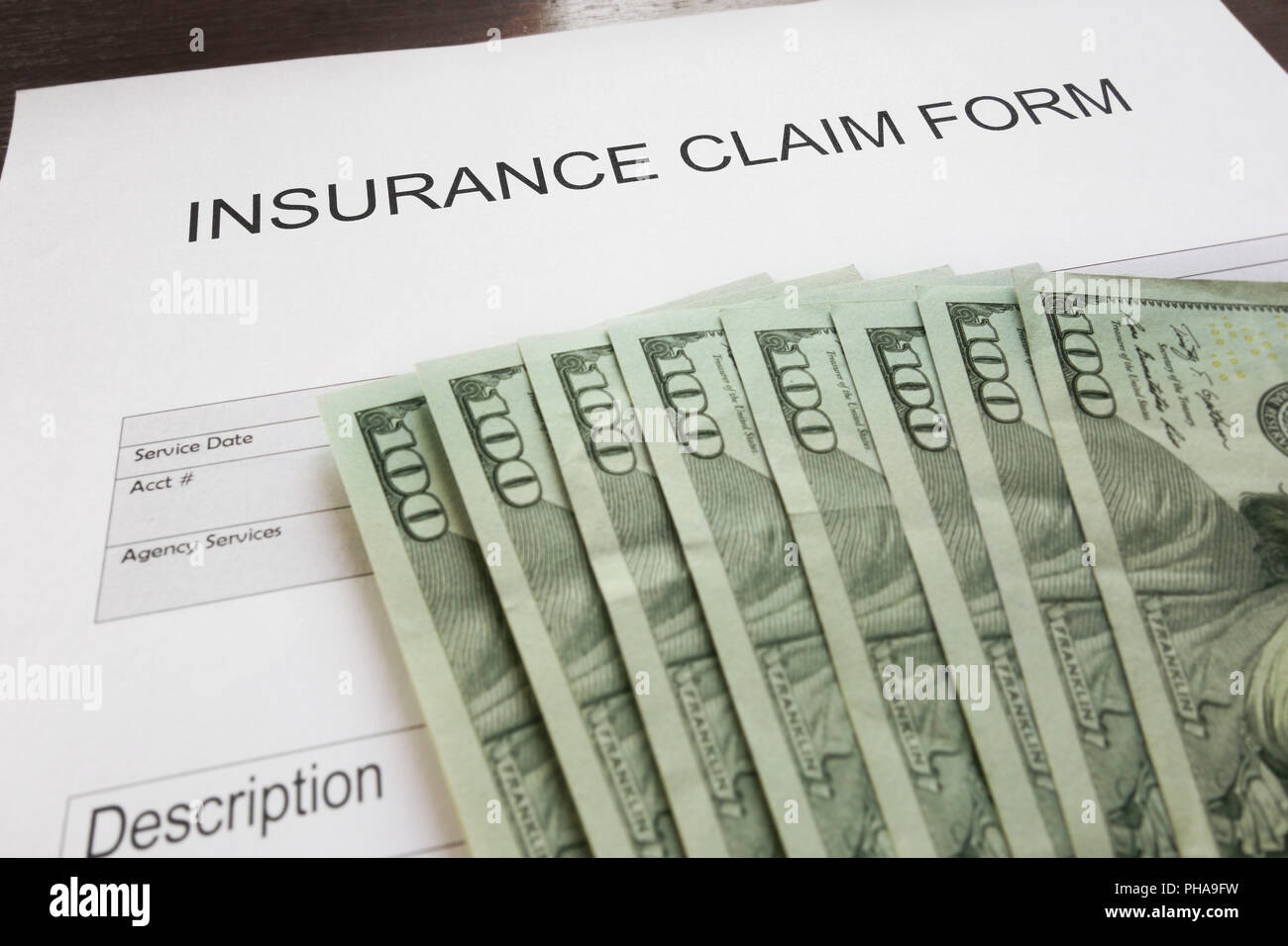 claim and money Stock Photo