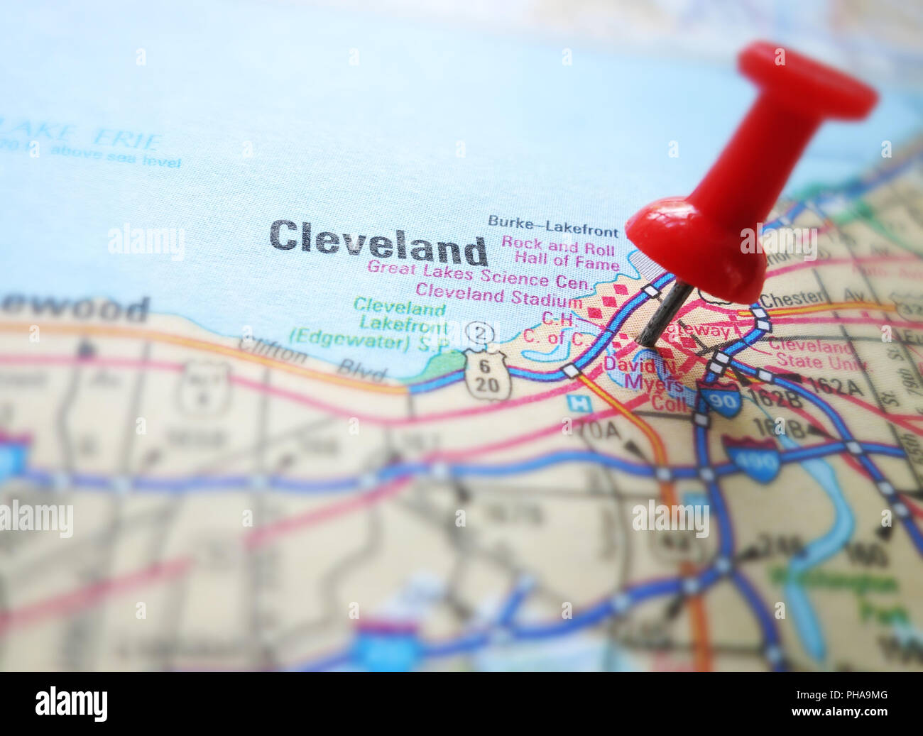 Map Of Cleveland High Resolution Stock Photography and Images Alamy