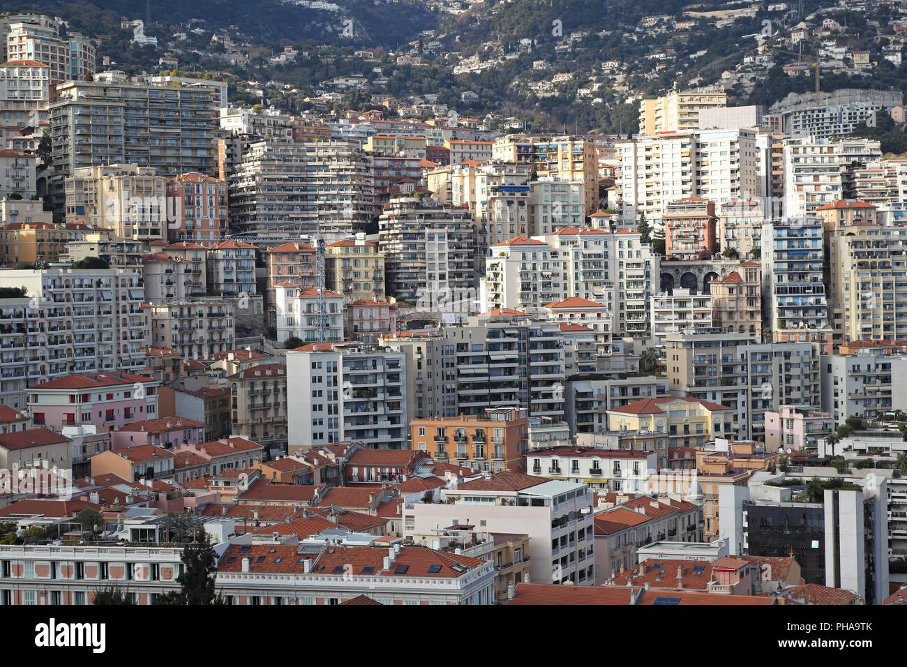 Real estate condos and over crowded buildings in Monaco Stock Photo Alamy