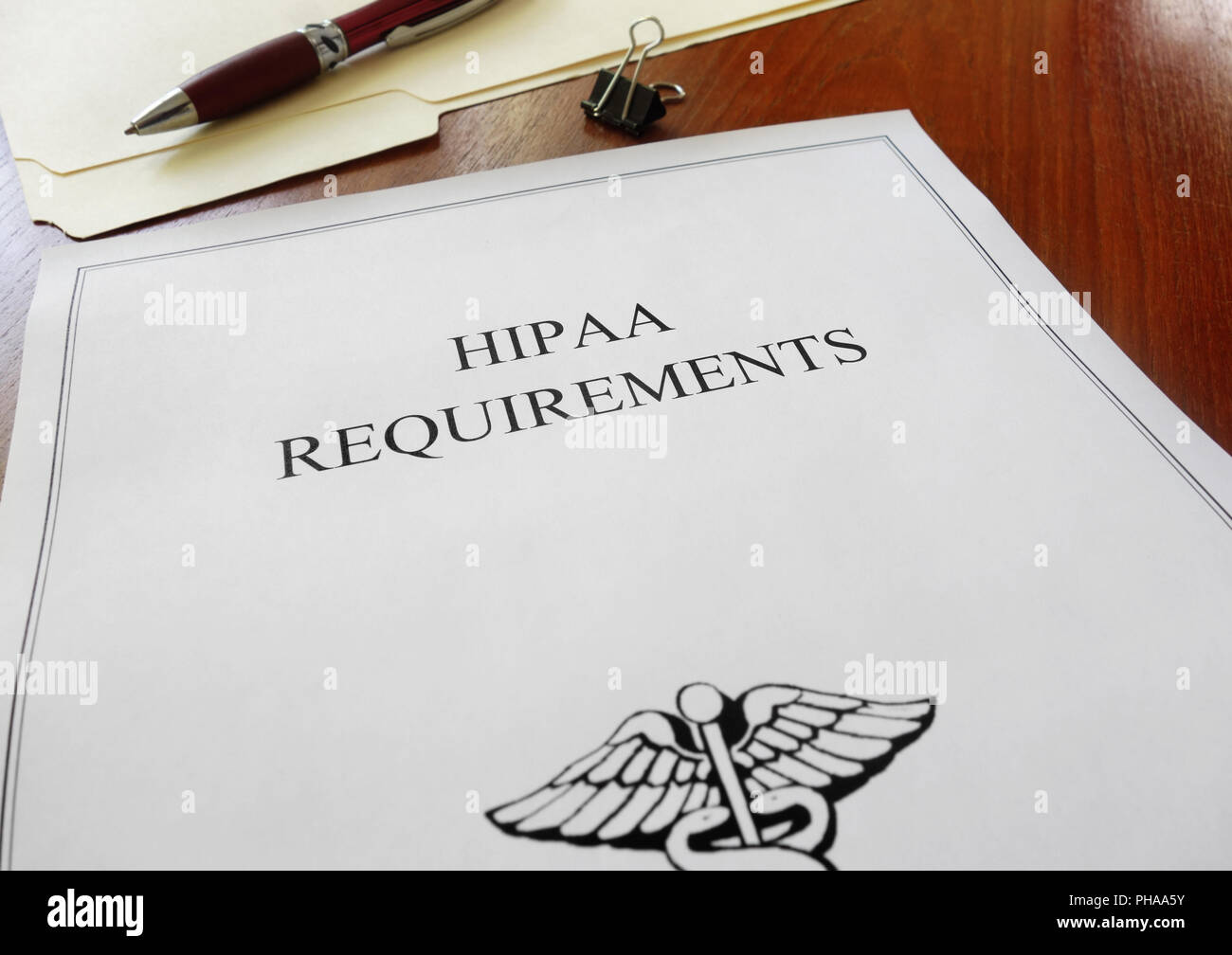 HIPAA Requirements Stock Photo
