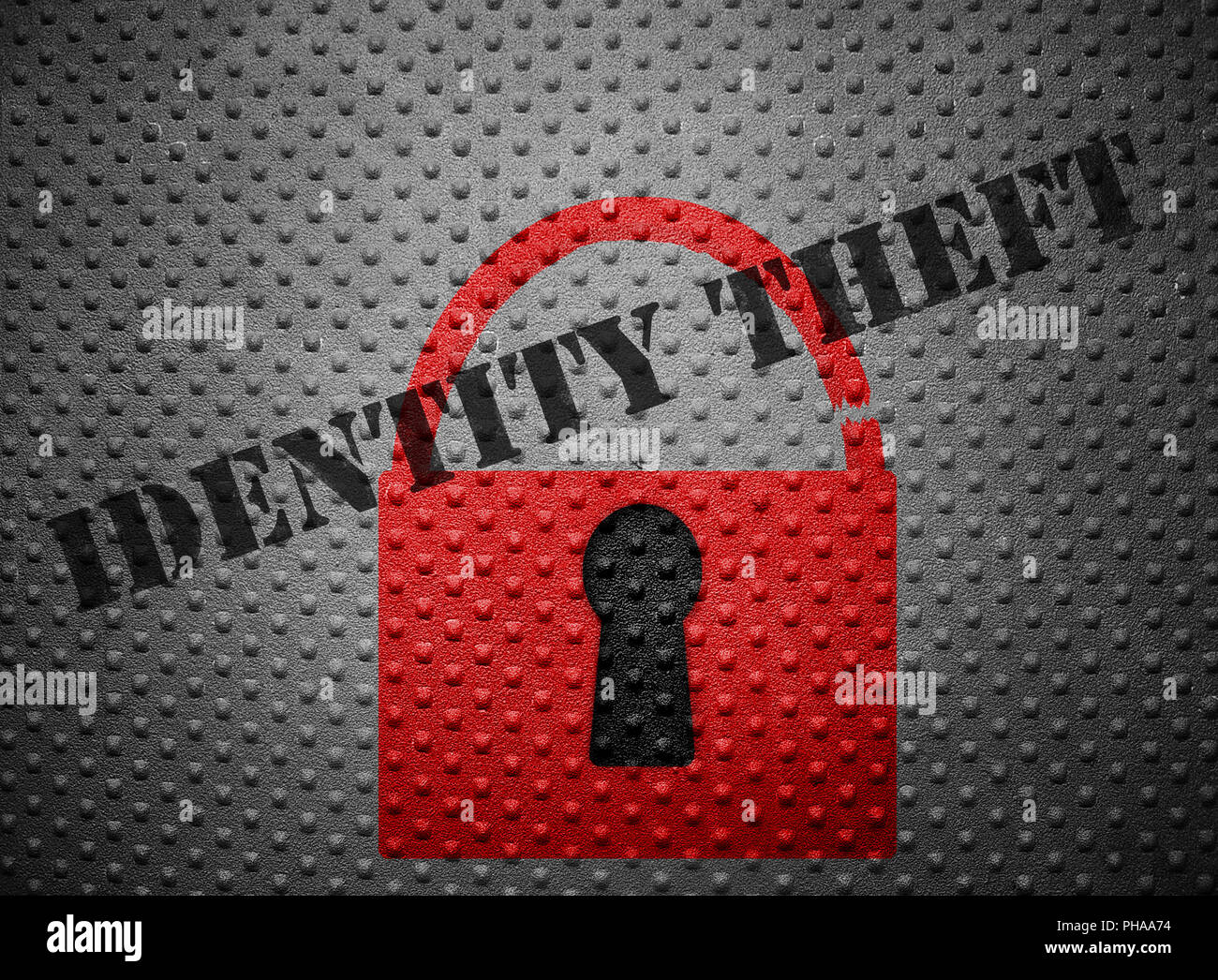 Identity theft lock Stock Photo - Alamy