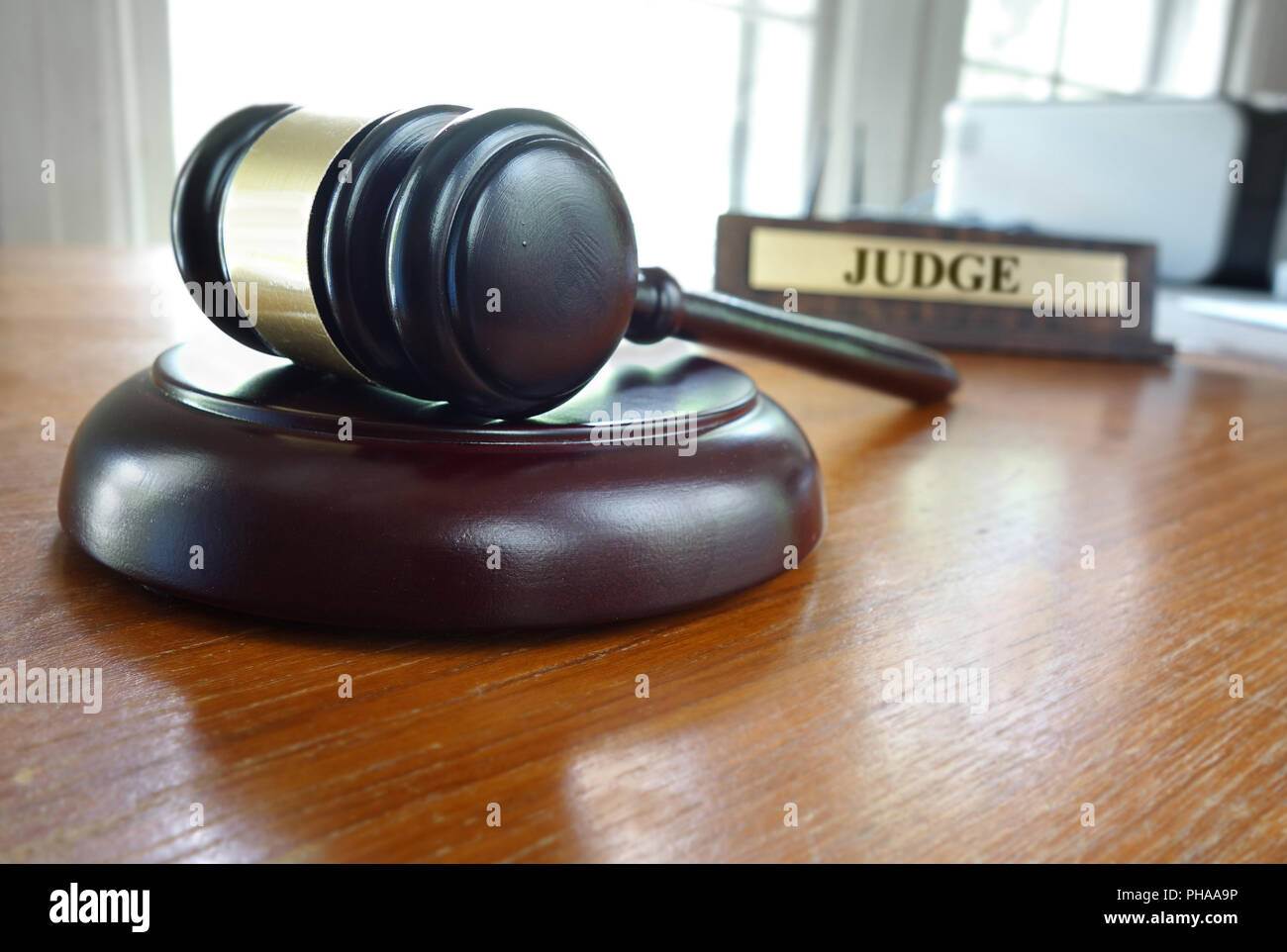 Judges gavel Stock Photo