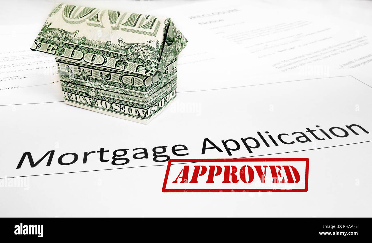mortgage app approval Stock Photo