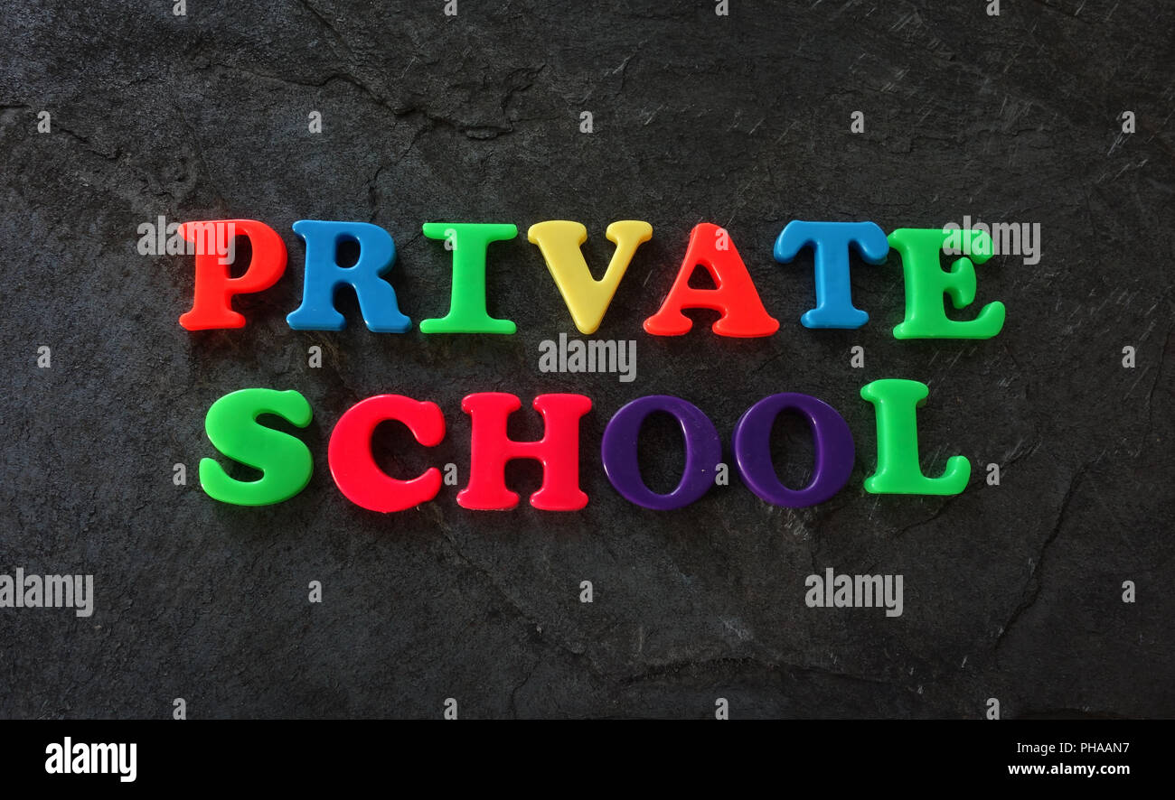 Private School letters Stock Photo
