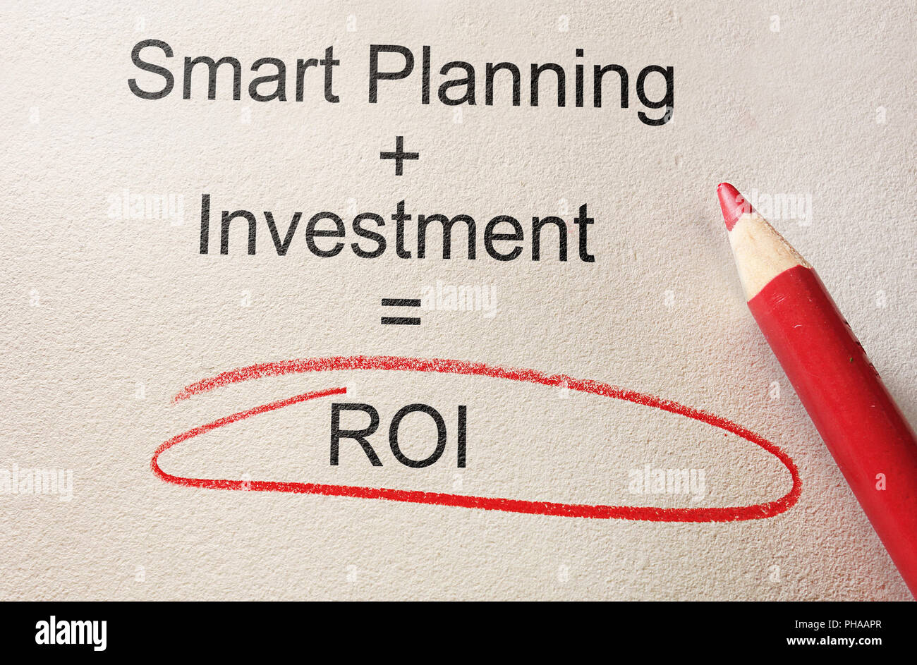 Return on Investment concept Stock Photo