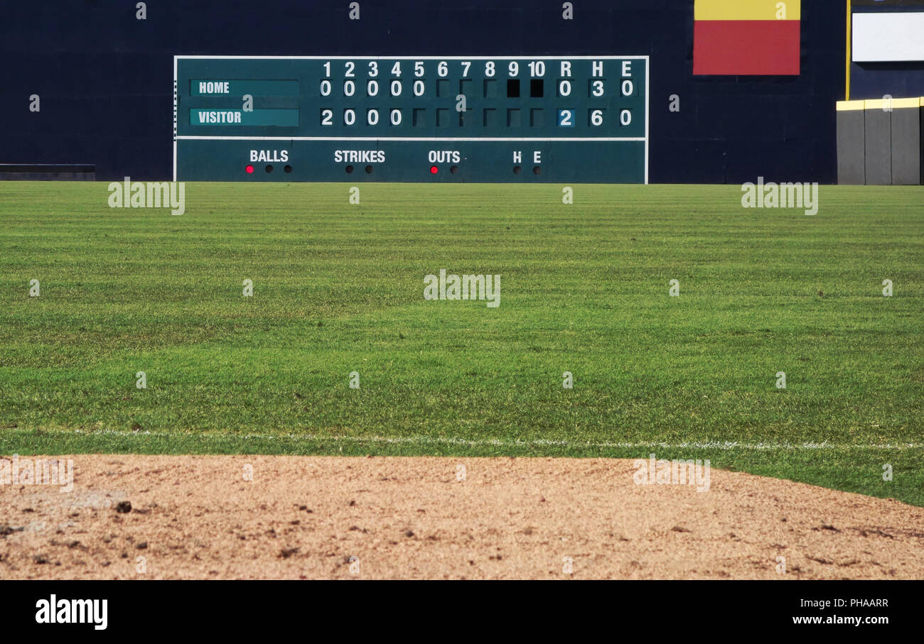 Baseball score board hi-res stock photography and images - Alamy