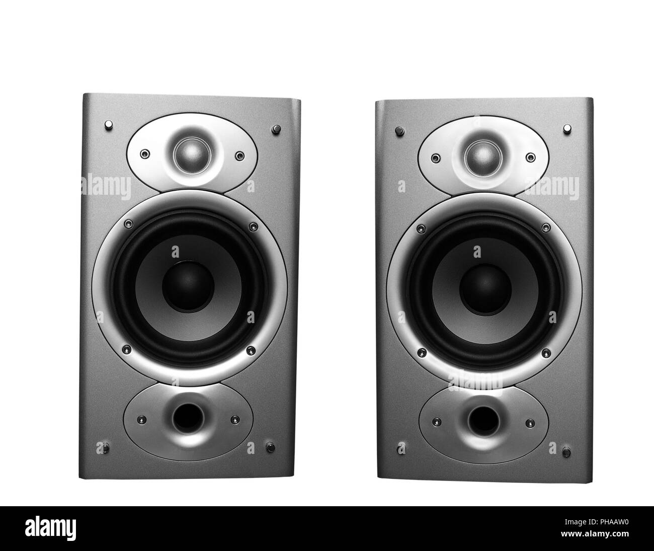 Home stereo speakers Stock Photo