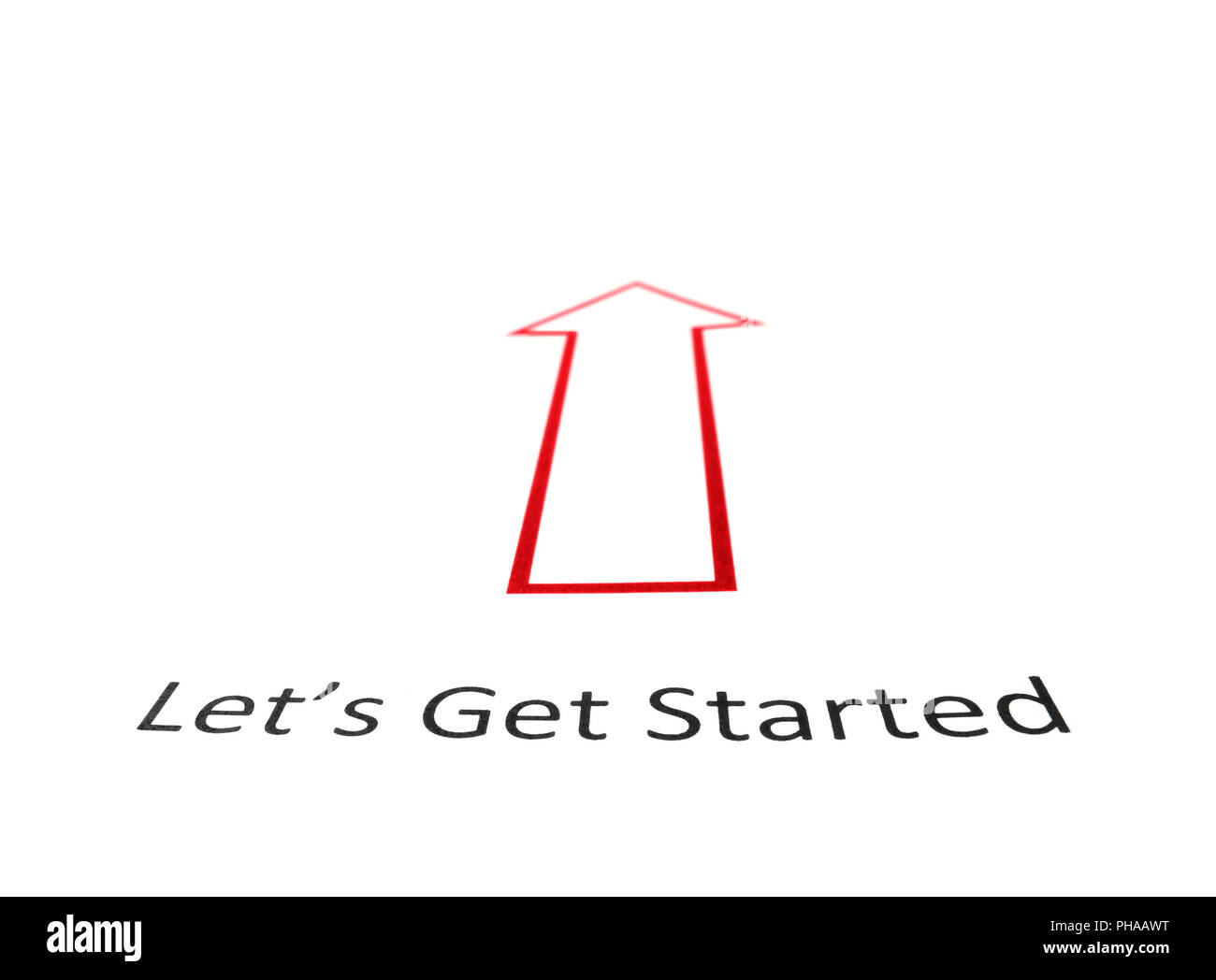 Lets Get Started Stock Photo