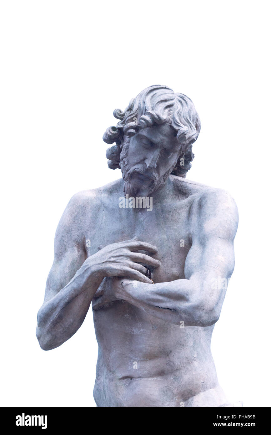 statue at ponte milvio (milvian bridge), rome Stock Photo