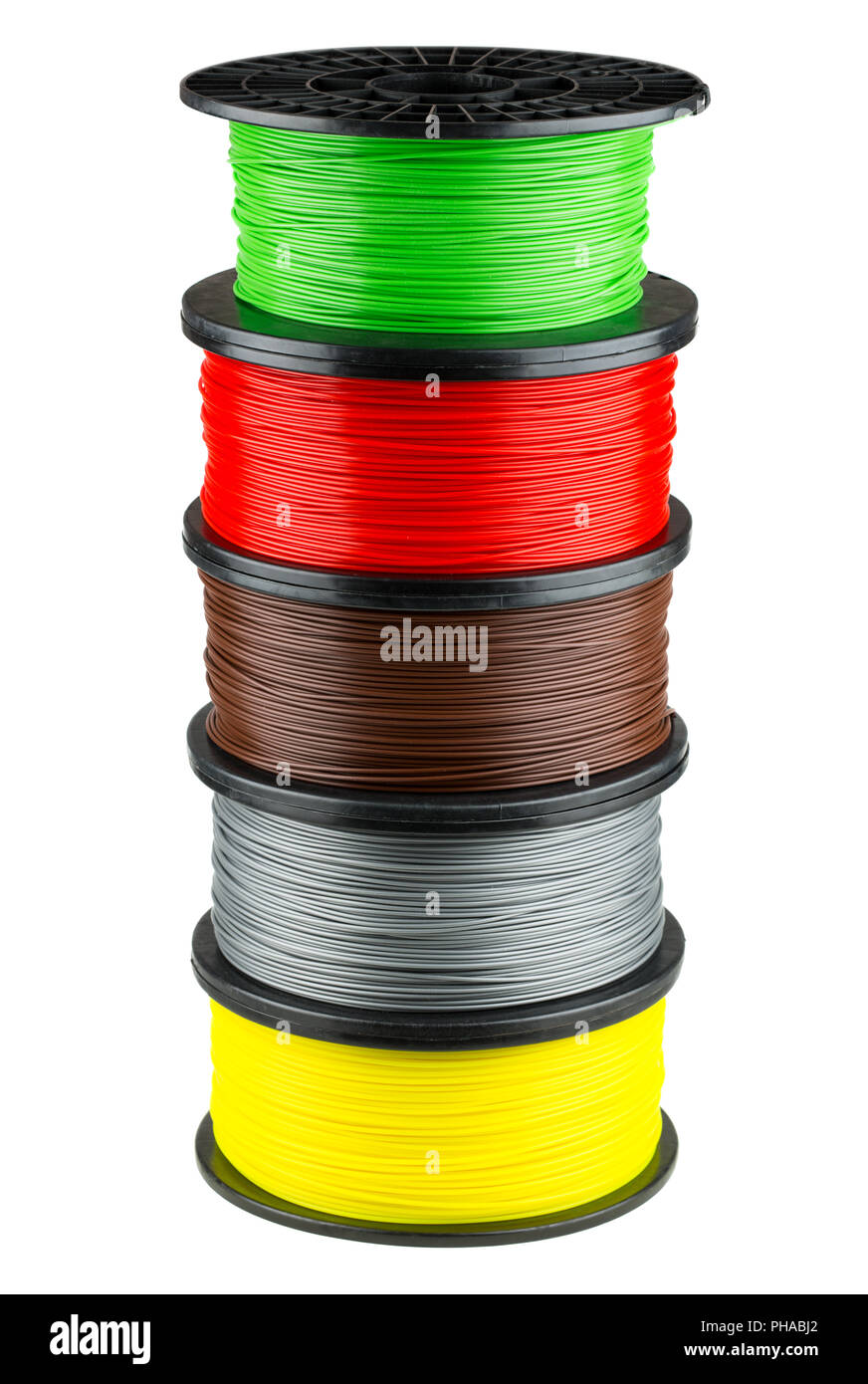 Filament coils for 3d print Stock Photo