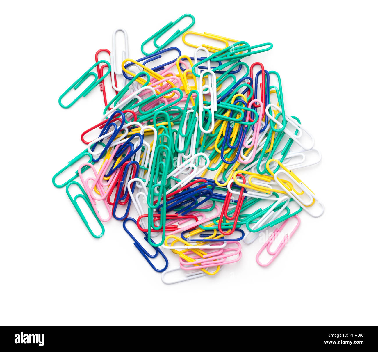 Paperclips Isolated on White Background Stock Photo