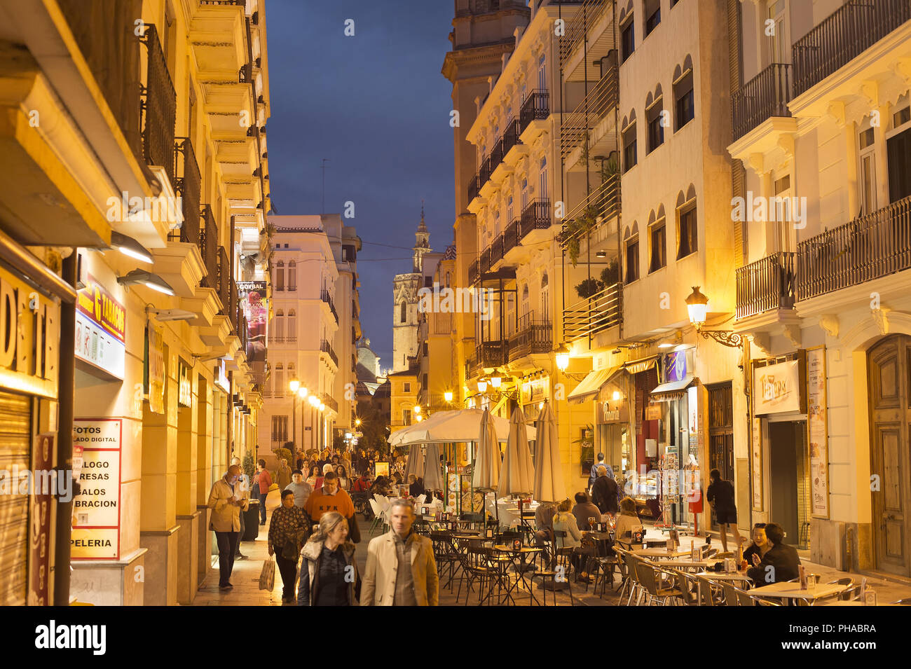 Valencia Old Town street. Spain Stock Photo