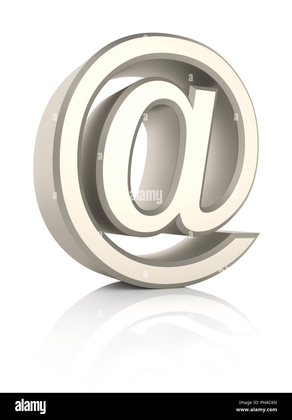 Email Sign Ioslated on White Background Stock Photo