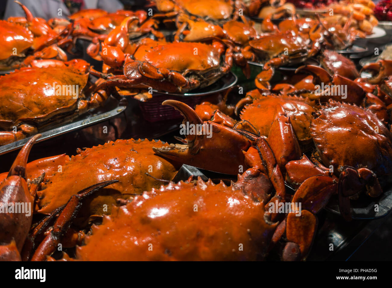 Crab Claws Chinese Cuisine Food Closeup Preparation Street Stock Photo Alamy