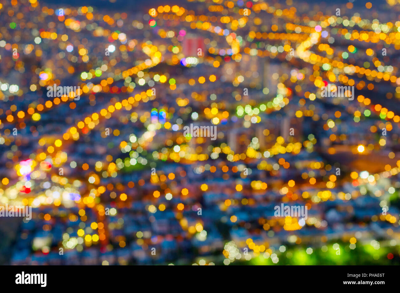 Urban city lens blur background Stock Photo