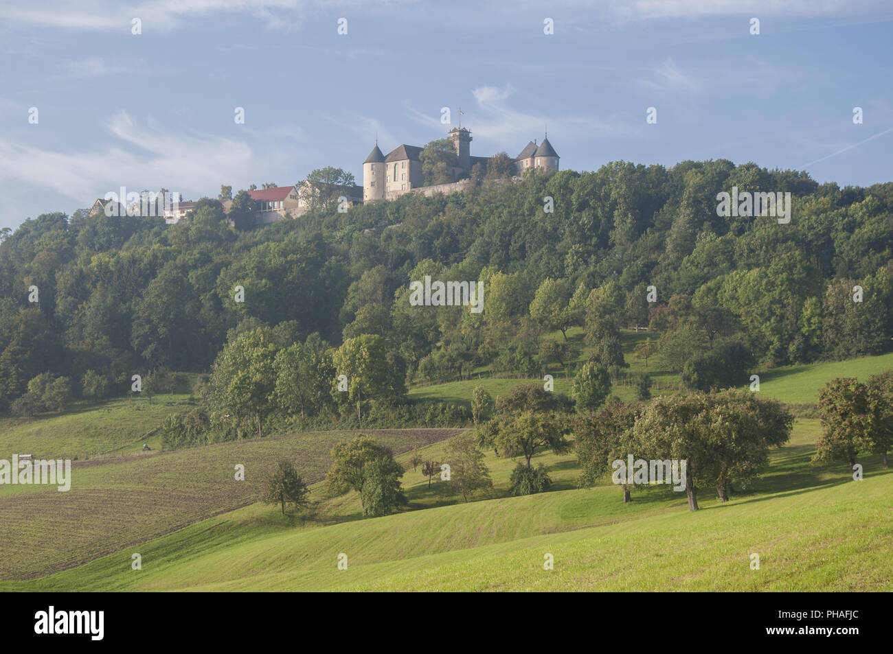 Castle Waldenburg in the Hohenlohe region, Germany Stock Photo