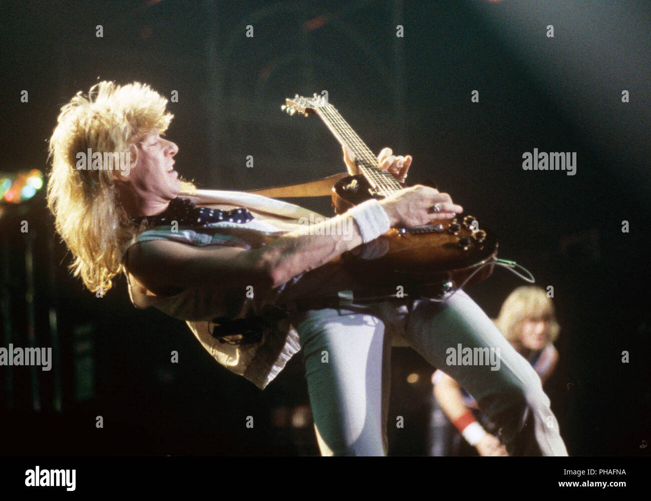 Steve Clark (Def Leppard) on 01.12.1983 in Dortmund. usage worldwide Stock Photo Alamy