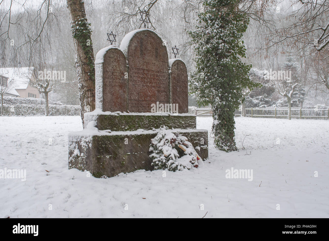 jewish graveyard in Schwaebisch Hall-Steinbach, Germany Stock Photo