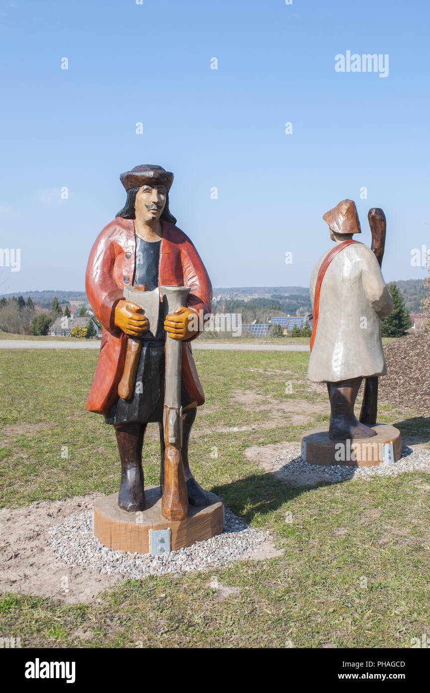 Legendary bandits from the Mainhardt forest, Germany Stock Photo