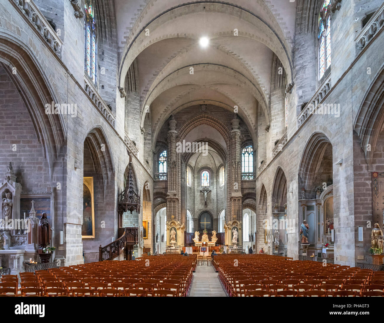 Vannes Cathedral. Cathédrale Saint-Pierre de Vannes, Vannes, Brittany, France Stock Photo