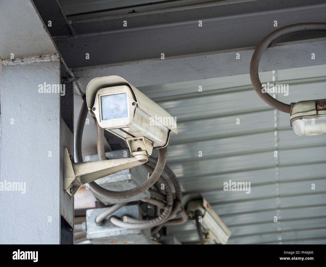CCTV security camera installed in airport and subway for security guard