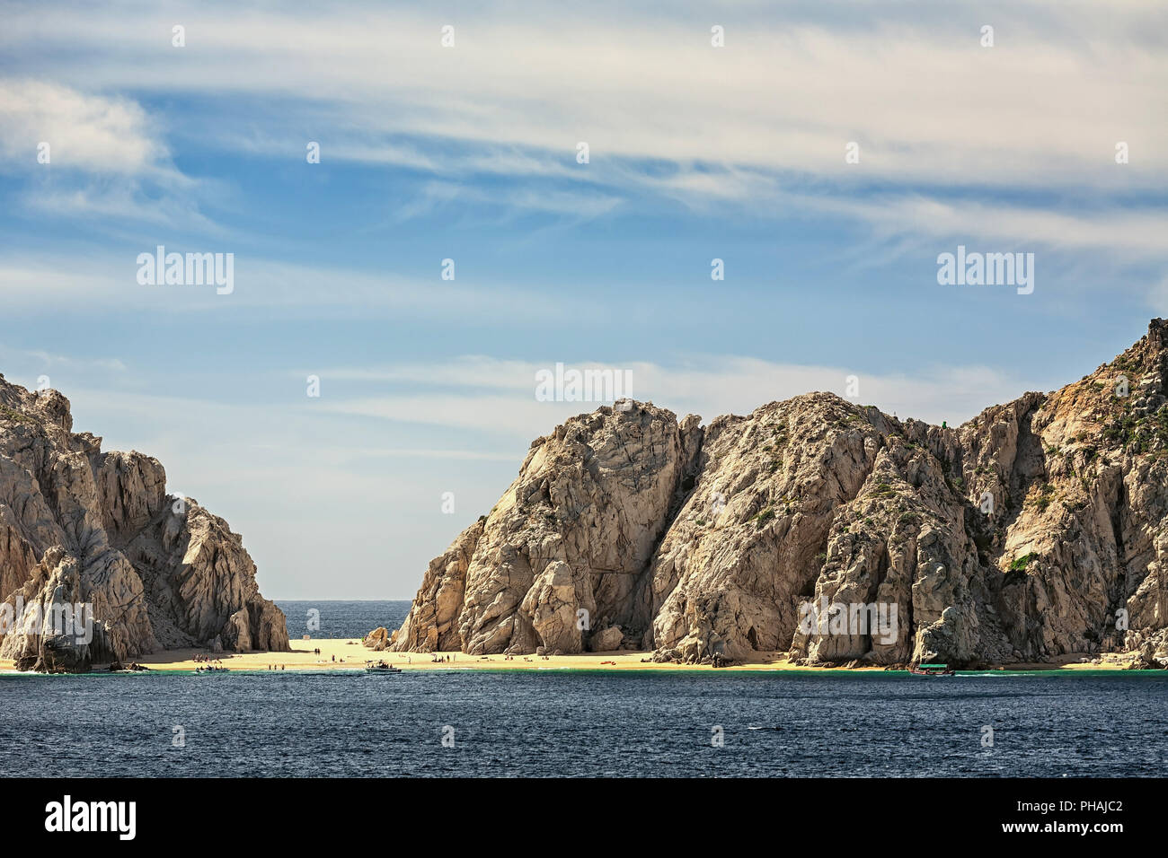 Natural rock formations in Cabo San Lucas, Mexico Stock Photo