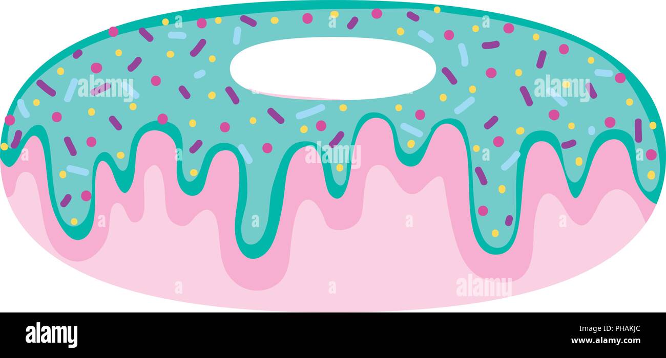 tasty donut sweet pastry food vector illustration Stock Vector Image ...
