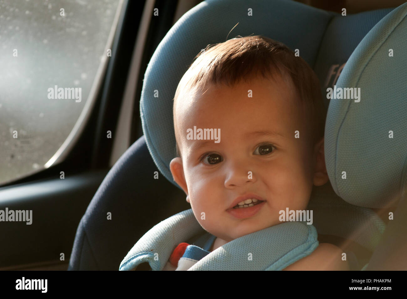 Child in car seat Stock Photo Alamy
