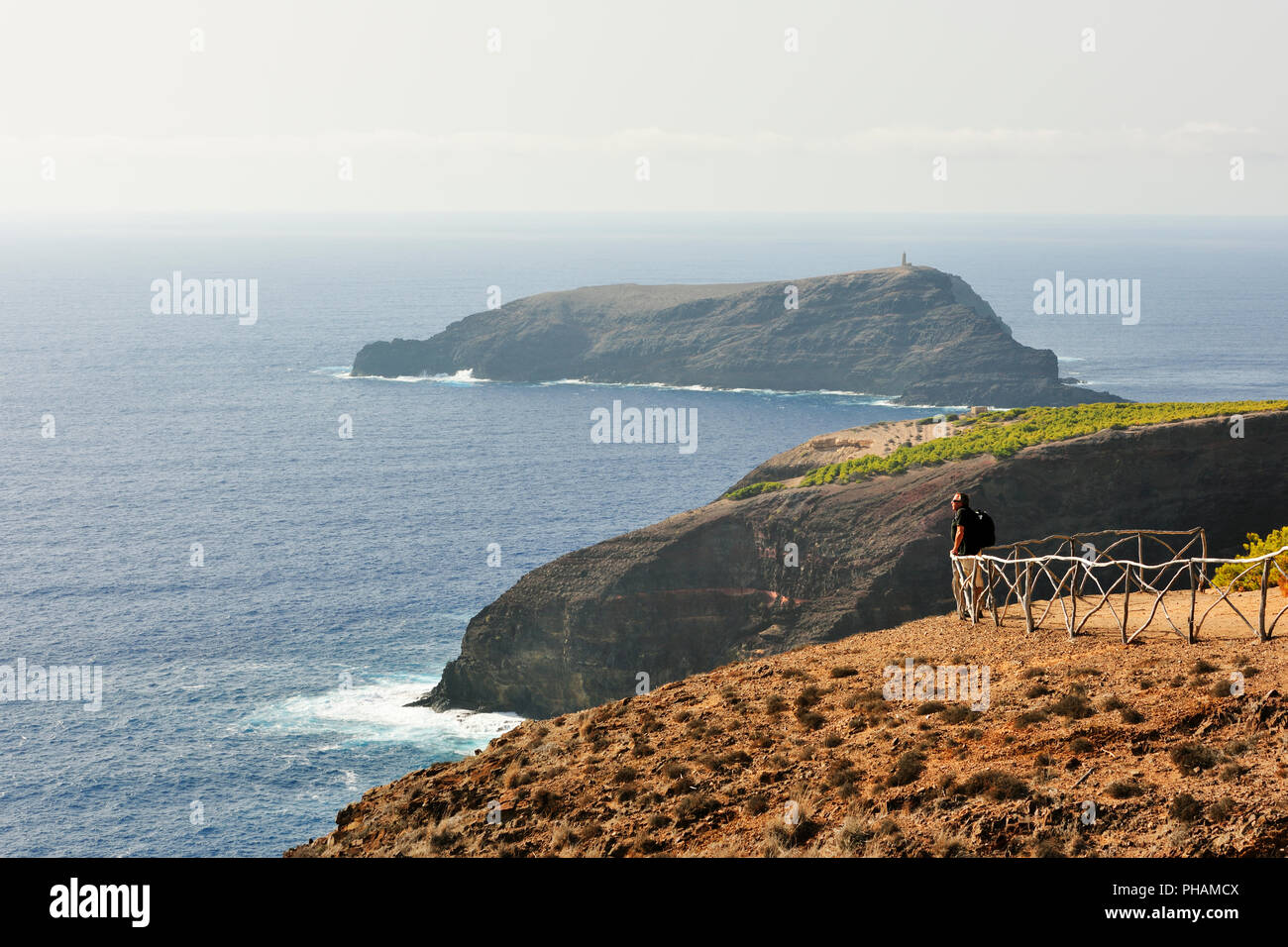 View of Ilhéu do Ferro. Porto Santo island, Madeira. Portugal Stock Photo