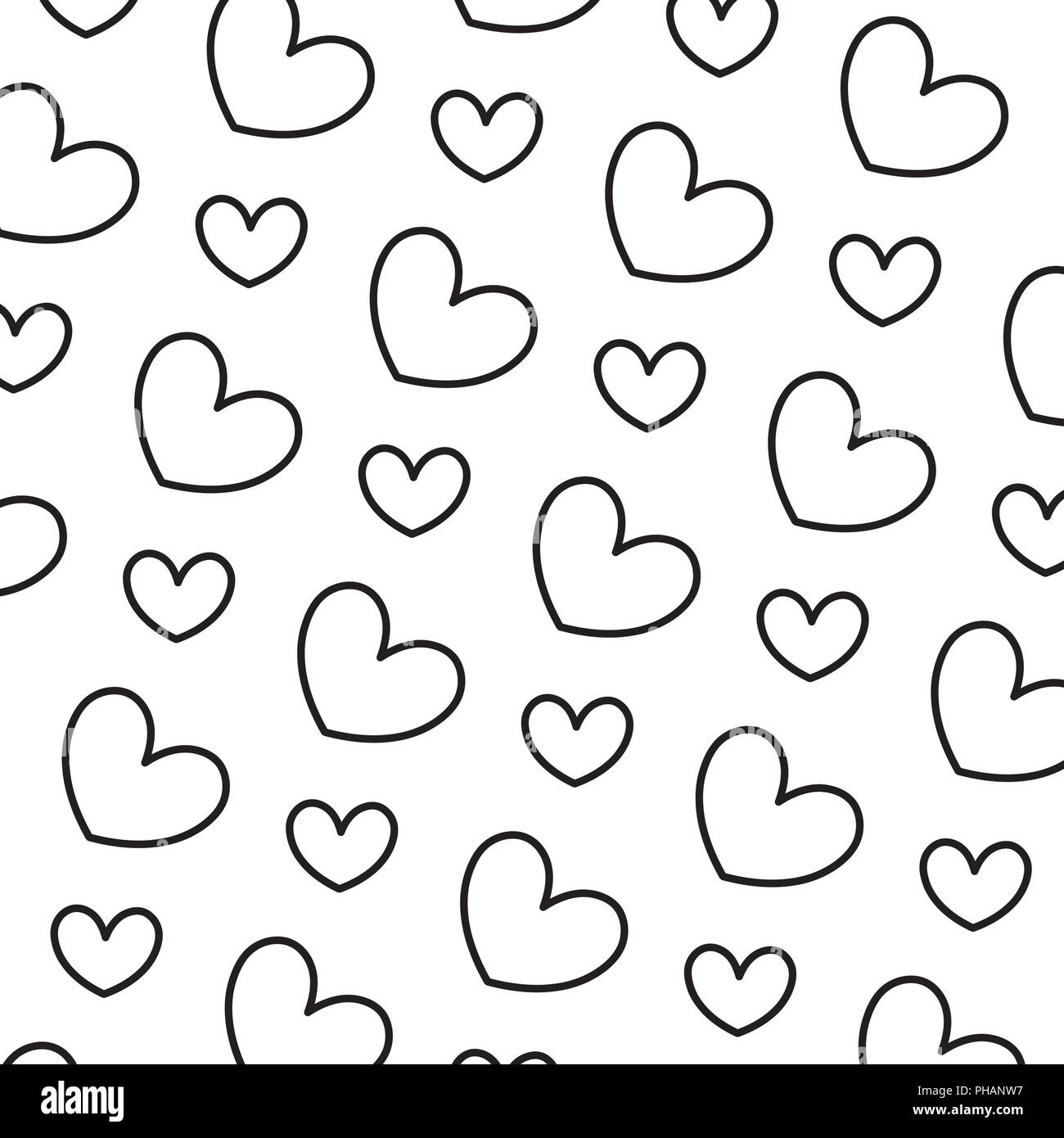 line beauty heart love symbol background vector illustration Stock ...
