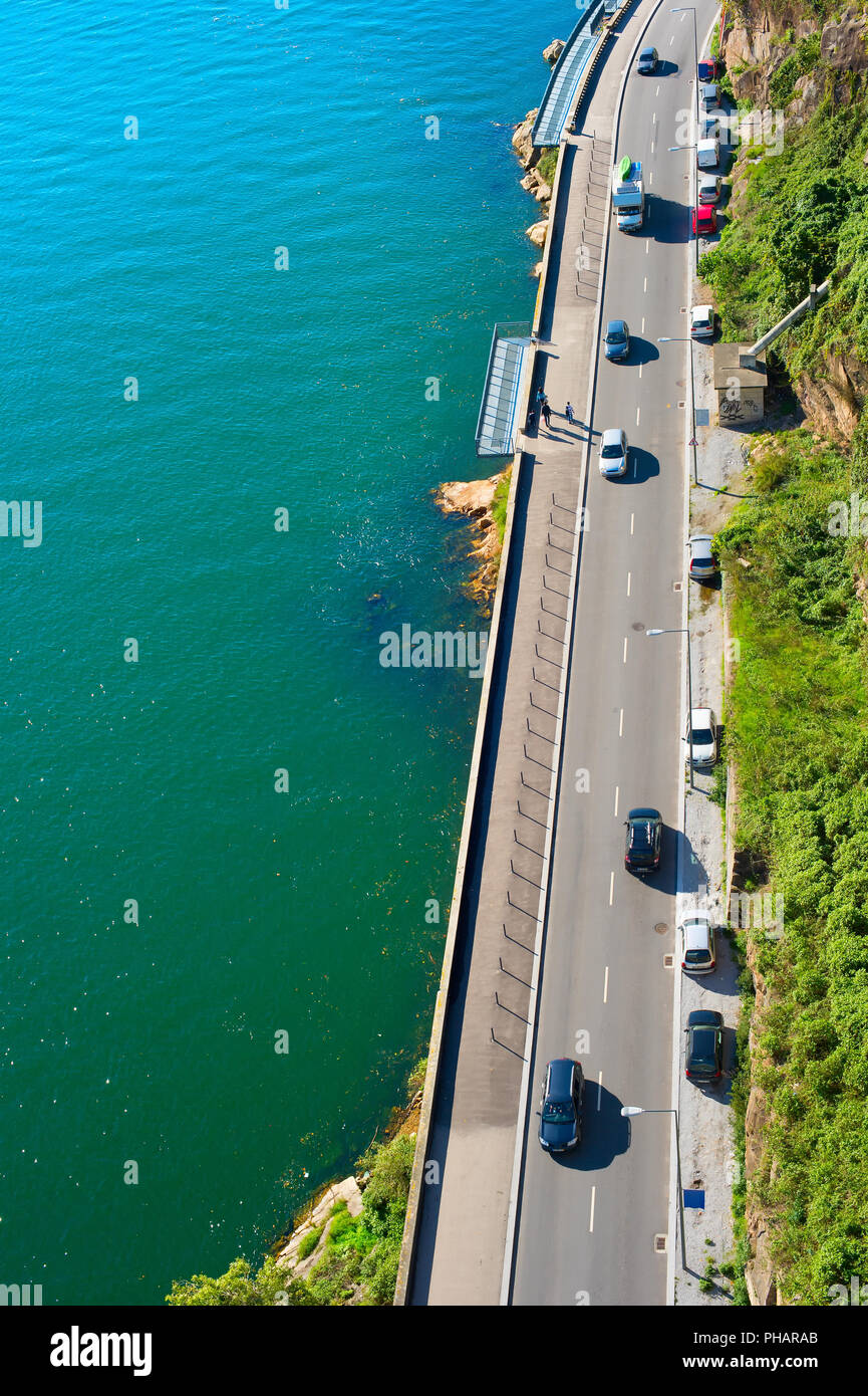 Aerial view of traffic on road hi-res stock photography and images - Alamy