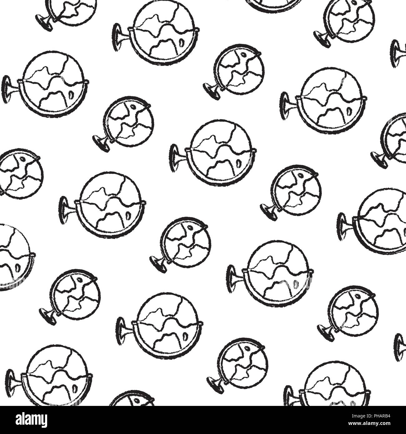 grunge earth planet map desk background vector illustration Stock ...