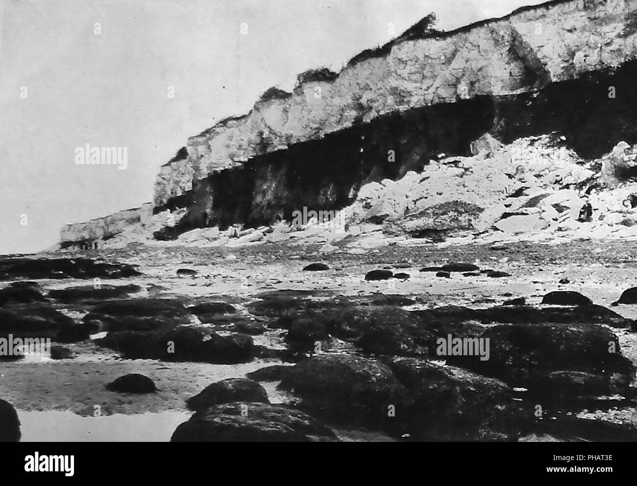 Hunstanton Formation -  Hunstanton, Norfolk, UK  cliffs in 1924 Stock Photo